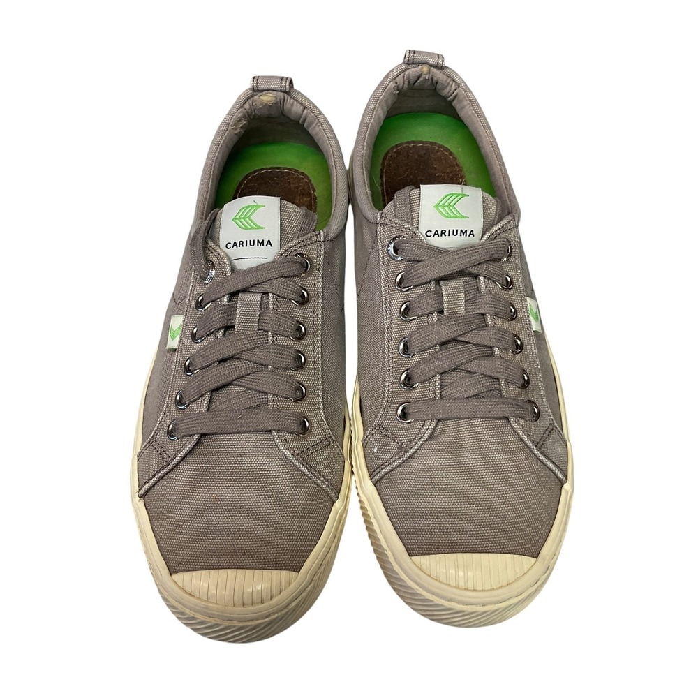 Cariuma Unisex Low Top Lace Up Casual Minimalist Canvas Sneaker Shoes Grey Sz‎ 9
